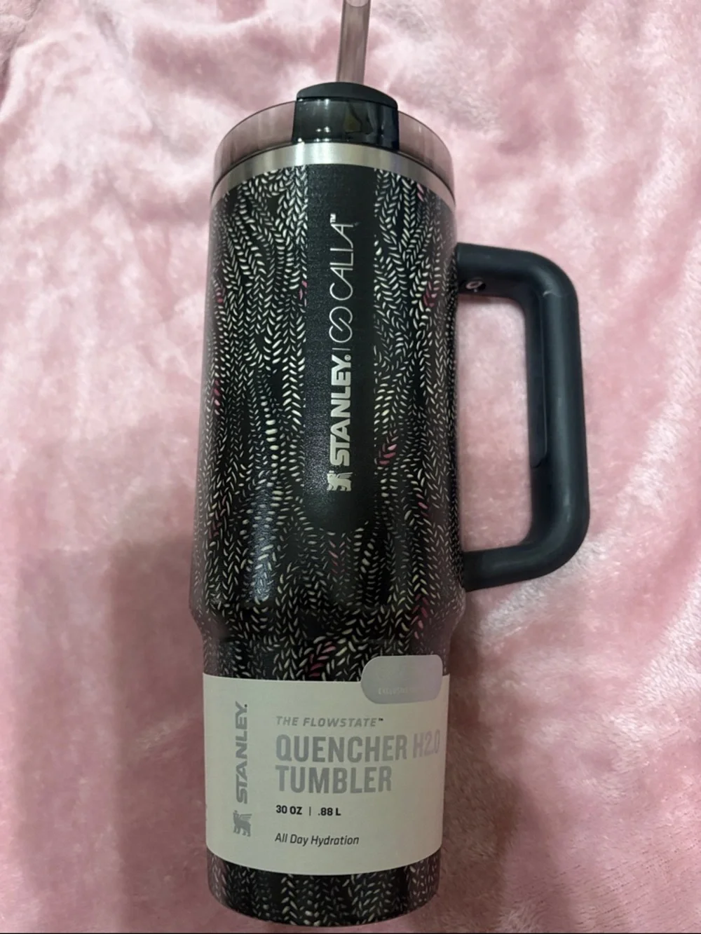 Stanley Black Tumbler with Subtle Pink Accents - Picture 1 of 5